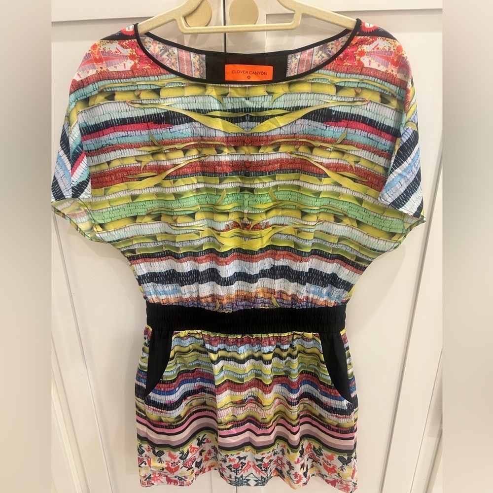 Clover Canyon Dress Womens S Printed Lightweight Mini Tunic Excellent Condition!